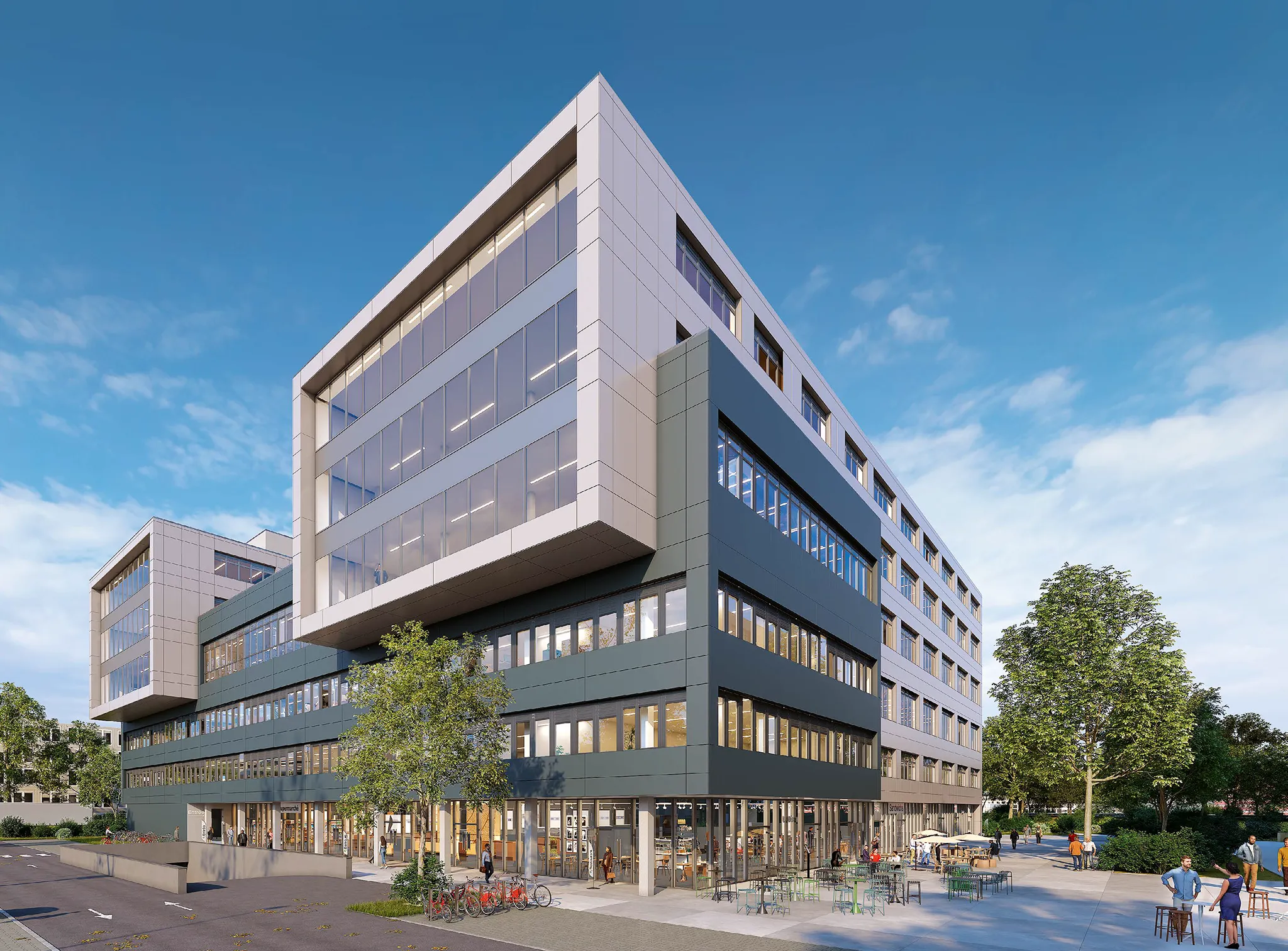 Image de synthèse du bâtiment RUBIX à la ZIMEYSA.