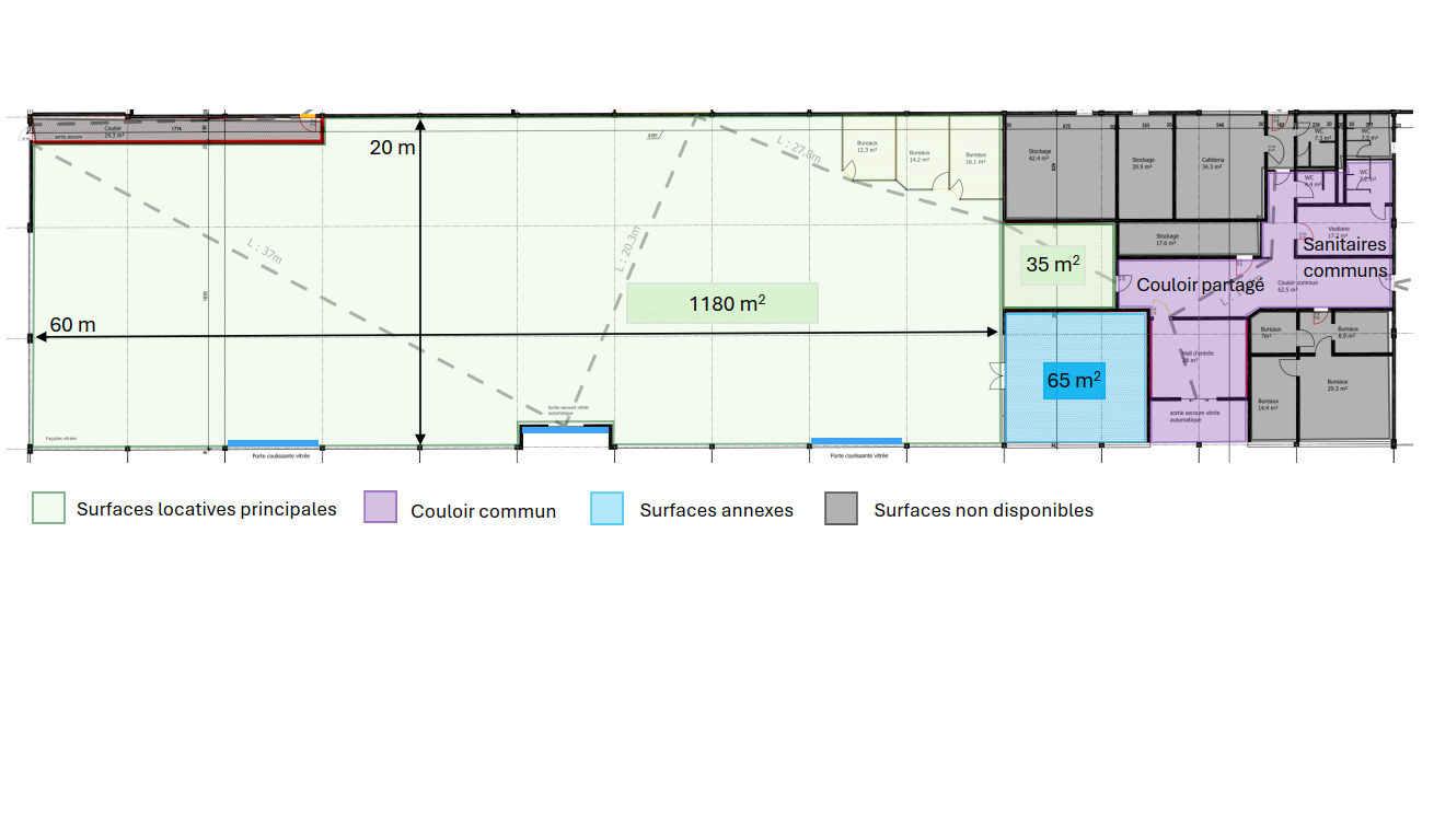 Dépôt intérieur à louer – 1280 m² – ZODIM – Voituriers 15 – Meyrin